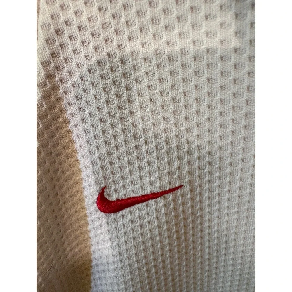 Vtg Nike Polo Shirt Mens XXL White Ohio State Buckeyes Dri-FIT Waffle Knit 00's